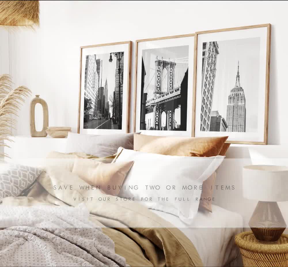 NY タクシー 印刷物 ホワイトフレーム付き ニューヨークプリント